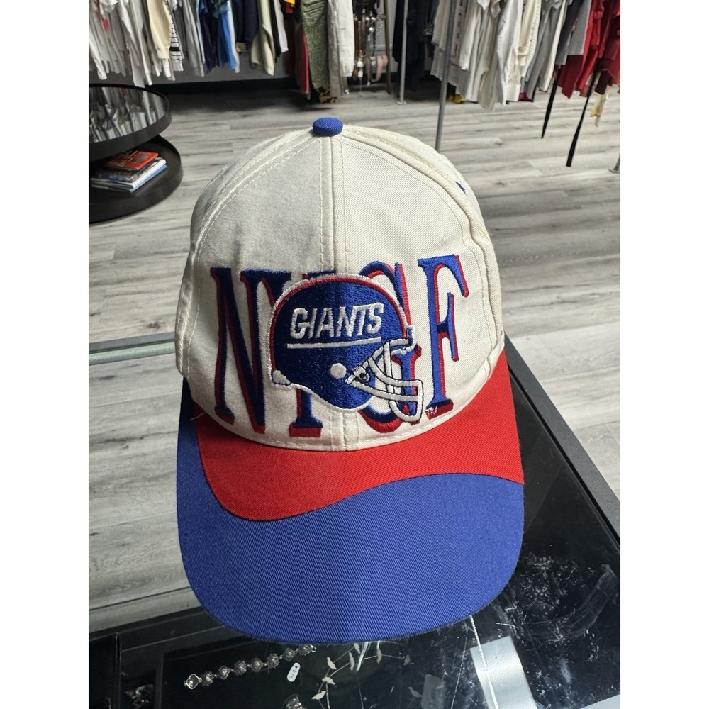 Vintage 90s Eastsport New York Giants Football Embroidered Snapback Hat OSFA